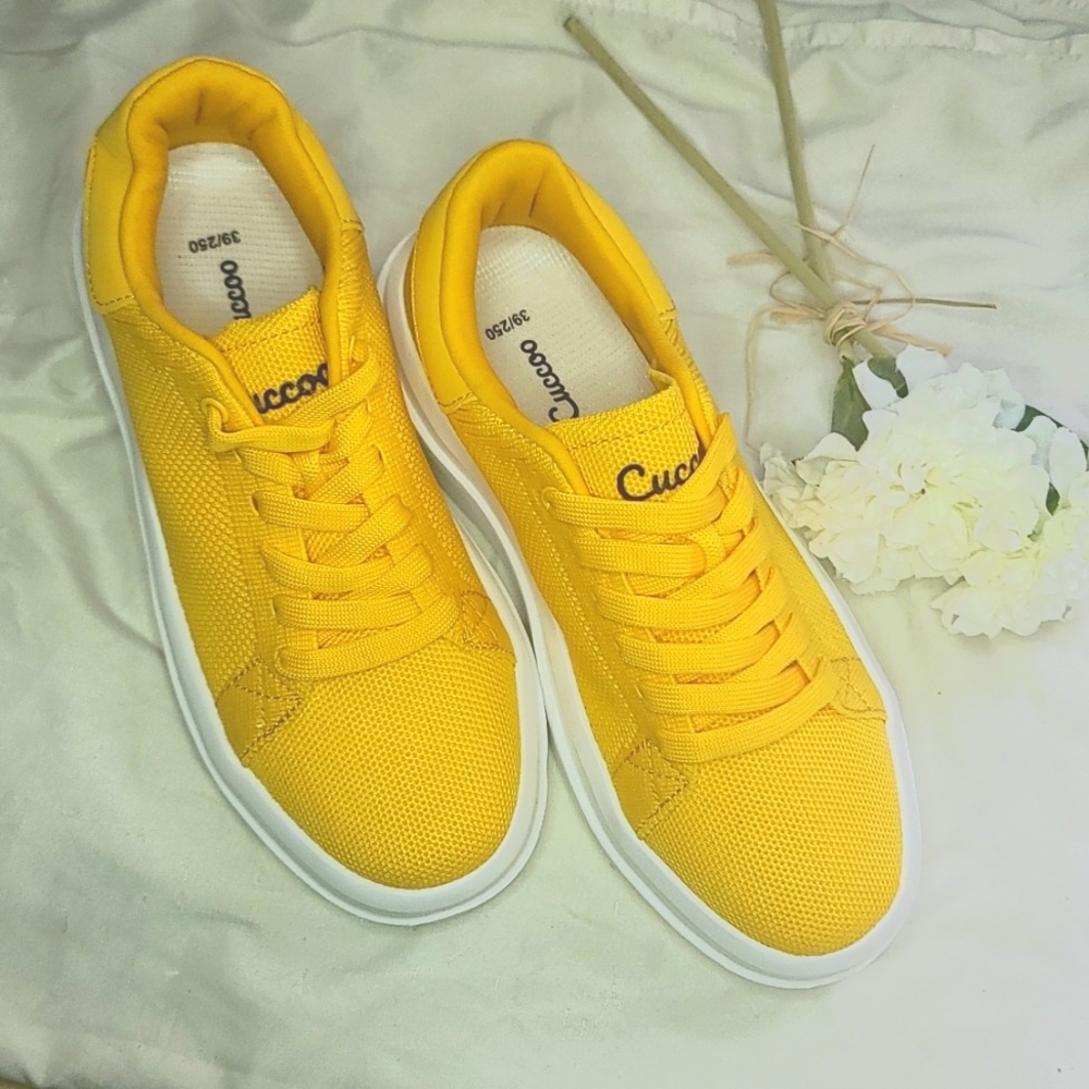 SHEIN Cucoo Yellow Mimilaist Casual Sneakers
